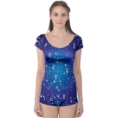 Astrology Illness Prediction Zodiac Star Boyleg Leotard  by Mariart