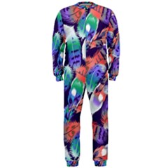 Bird Feathers Color Rainbow Animals Fly Onepiece Jumpsuit (men) 