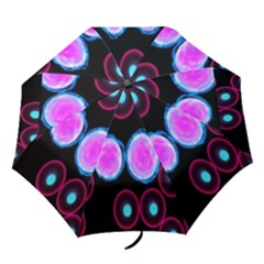 Cell Egg Circle Round Polka Red Purple Blue Light Black Folding Umbrellas by Mariart