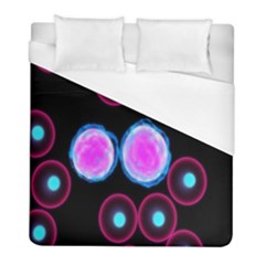 Cell Egg Circle Round Polka Red Purple Blue Light Black Duvet Cover (full/ Double Size) by Mariart