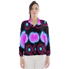 Cell Egg Circle Round Polka Red Purple Blue Light Black Wind Breaker (women) by Mariart