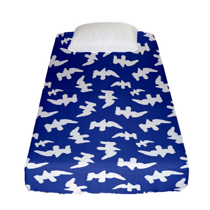 Birds Silhouette Pattern Fitted Sheet (Single Size)