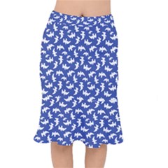 Birds Silhouette Pattern Mermaid Skirt by dflcprintsclothing