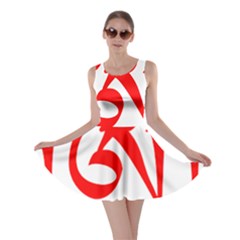 Tibetan Om Symbol (red) Skater Dress by abbeyz71