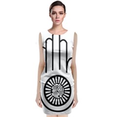 Jainism Ahisma Symbol  Sleeveless Velvet Midi Dress by abbeyz71