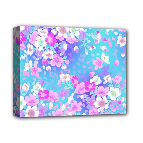 Flowers Cute Pattern Deluxe Canvas 14  X 11  by Nexatart