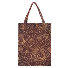 Gold And Brown Background Patterns Classic Tote Bag by Nexatart