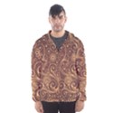 Gold And Brown Background Patterns Hooded Wind Breaker (Men) View1