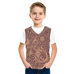 Gold And Brown Background Patterns Kids  Sportswear by Nexatart