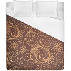 Gold And Brown Background Patterns Duvet Cover (california King Size)
