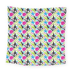 Cool Graffiti Patterns  Square Tapestry (large) by Nexatart