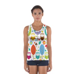 Cute Owl Women s Sport Tank Top  by Nexatart