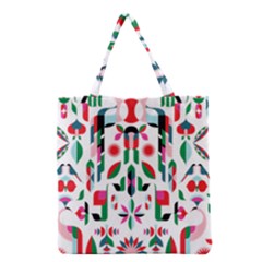 Abstract Peacock Grocery Tote Bag