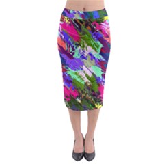 Tropical Jungle Print And Color Trends Midi Pencil Skirt by Nexatart