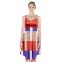 Compound Grid Racerback Midi Dress