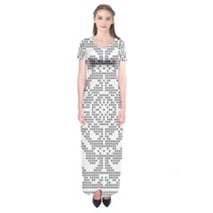 Mosaic Pattern Cyberscooty Museum Pattern Short Sleeve Maxi Dress by Nexatart
