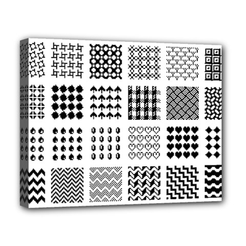 Retro Patterns Deluxe Canvas 20  X 16   by Nexatart