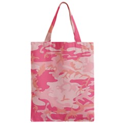 Pink Camo Print Zipper Classic Tote Bag by Nexatart