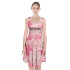 Pink Camo Print Racerback Midi Dress