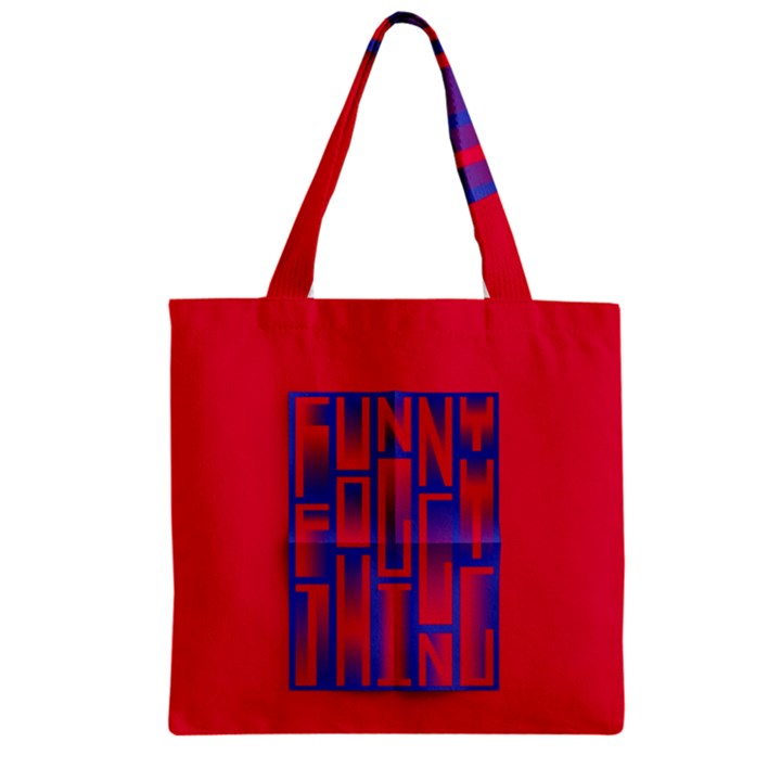 Funny Foggy Thing Zipper Grocery Tote Bag