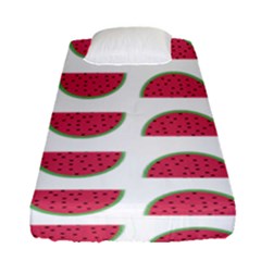 Watermelon Pattern Fitted Sheet (single Size) by Nexatart