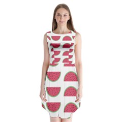 Watermelon Pattern Sleeveless Chiffon Dress  