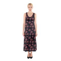 Cloud Red Brown Sleeveless Maxi Dress by Mariart