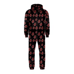 Cloud Red Brown Hooded Jumpsuit (kids) by Mariart