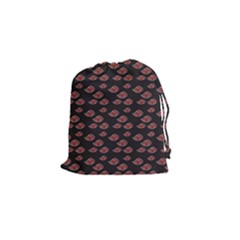 Cloud Red Brown Drawstring Pouches (small) 