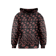 Cloud Red Brown Kids  Zipper Hoodie by Mariart