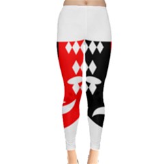 Face Mask Red Black Plaid Triangle Wave Chevron Leggings  by Mariart