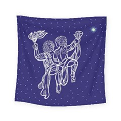 Gemini Zodiac Star Square Tapestry (small)