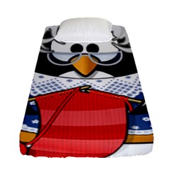 Grandma Penguin Fitted Sheet (single Size) by Nexatart