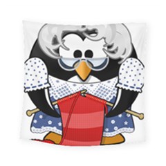 Grandma Penguin Square Tapestry (small) by Nexatart