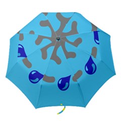 Light Rain Shower Cloud Sun Yellow Blue Sky Folding Umbrellas by Mariart