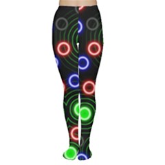Neons Couleurs Circle Light Green Red Line Women s Tights