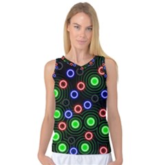 Neons Couleurs Circle Light Green Red Line Women s Basketball Tank Top by Mariart