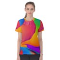 Paint Rainbow Color Blue Red Green Blue Purple Women s Cotton Tee View1