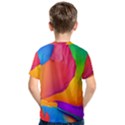 Paint Rainbow Color Blue Red Green Blue Purple Kids  Cotton Tee View2