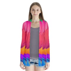 Paint Rainbow Color Blue Red Green Blue Purple Cardigans