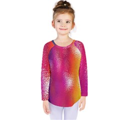 Color Glass Rainbow Green Yellow Gold Pink Purple Red Blue Kids  Long Sleeve Tee