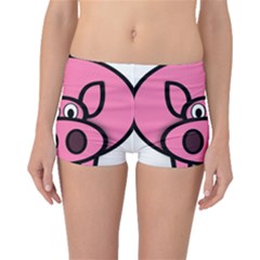 Pork Pig Pink Animals Boyleg Bikini Bottoms by Mariart