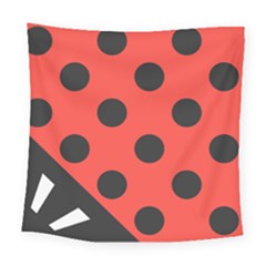 Red Black Hole White Line Wave Chevron Polka Circle Square Tapestry (large)