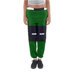 Road Street Green Black White Line Women s Jogger Sweatpants by Mariart