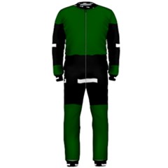 Road Street Green Black White Line Onepiece Jumpsuit (men)  by Mariart