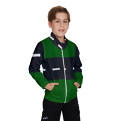 Road Street Green Black White Line Wind Breaker (kids) by Mariart