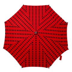 Red White Black Hole Polka Circle Hook Handle Umbrellas (medium)