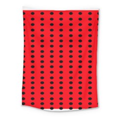 Red White Black Hole Polka Circle Medium Tapestry by Mariart