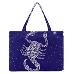 Scorpio Zodiac Star Medium Zipper Tote Bag