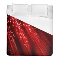 Red Space Line Light Black Polka Duvet Cover (full/ Double Size)